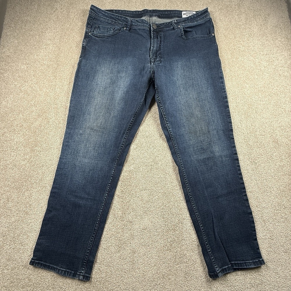 Buffalo David Bitton Jackson Men's 40x30 Straight Stretch Blue Jeans - Picture 2 of 9